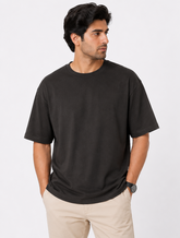 Baggy Fit Panel Cotton Tee