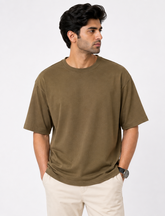Baggy Fit Panel Cotton Tee