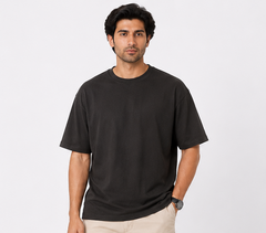 Baggy Fit Panel Cotton Tee