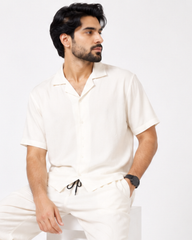 Cotton Jersey Collar Shirt Set