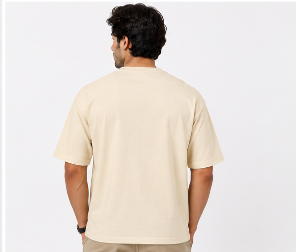 Baggy Fit Panel Cotton Tee