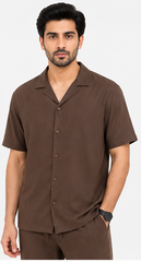 Cotton Jersey Collar Shirt Set