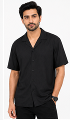 Cotton Jersey Collar Shirt Set