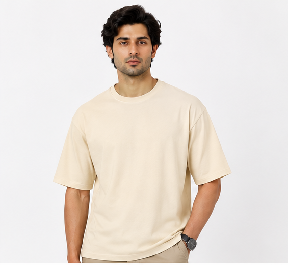 Baggy Fit Panel Cotton Tee