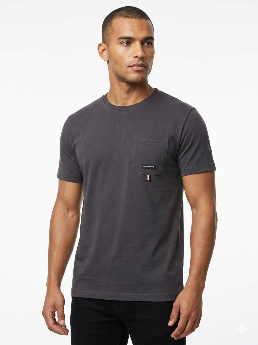 Cotton Jersey Front Pocket Tee